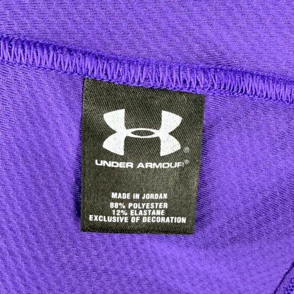 Under Armour Purple Fitted Workout Tee Womens Size M - Picture 7 of 9